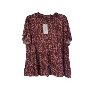 NWT   BloomChic   Women's 18-20  Baby Doll   Top   Red, Pink Multicolor